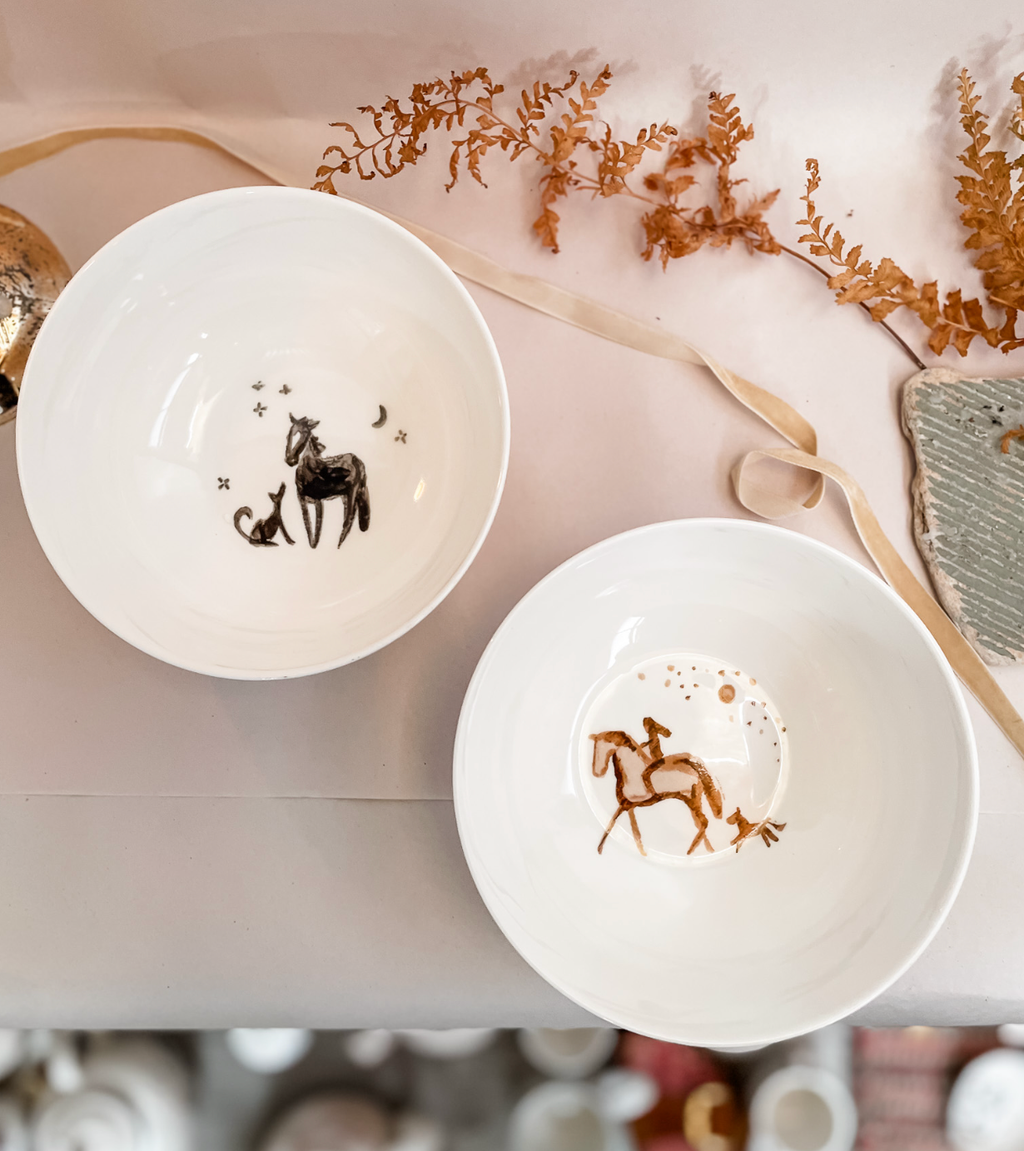 PRE-ORDER: Porcelain Horse Bowls