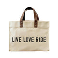 "Live Love Ride" Canvas Tote Bag