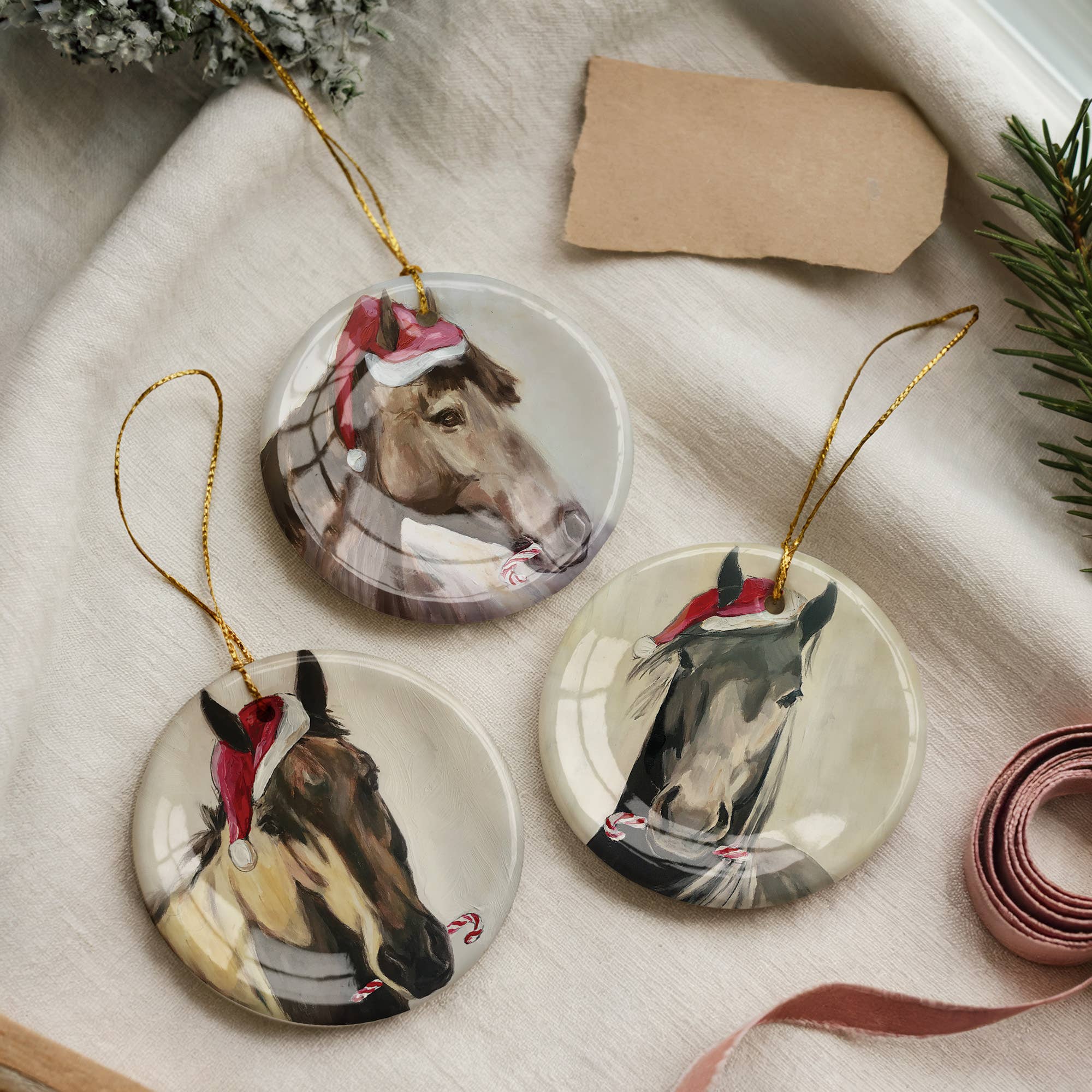 PRE-ORDER: Ceramic Horse Ornaments - Horse Heads