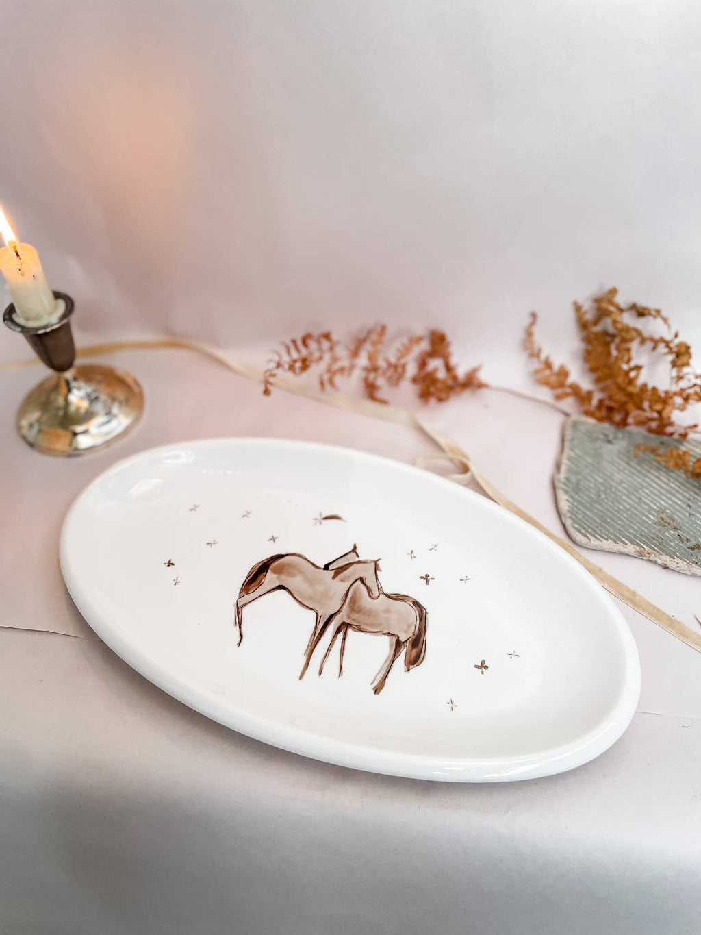 PRE-ORDER: Porcelain Horse Platter