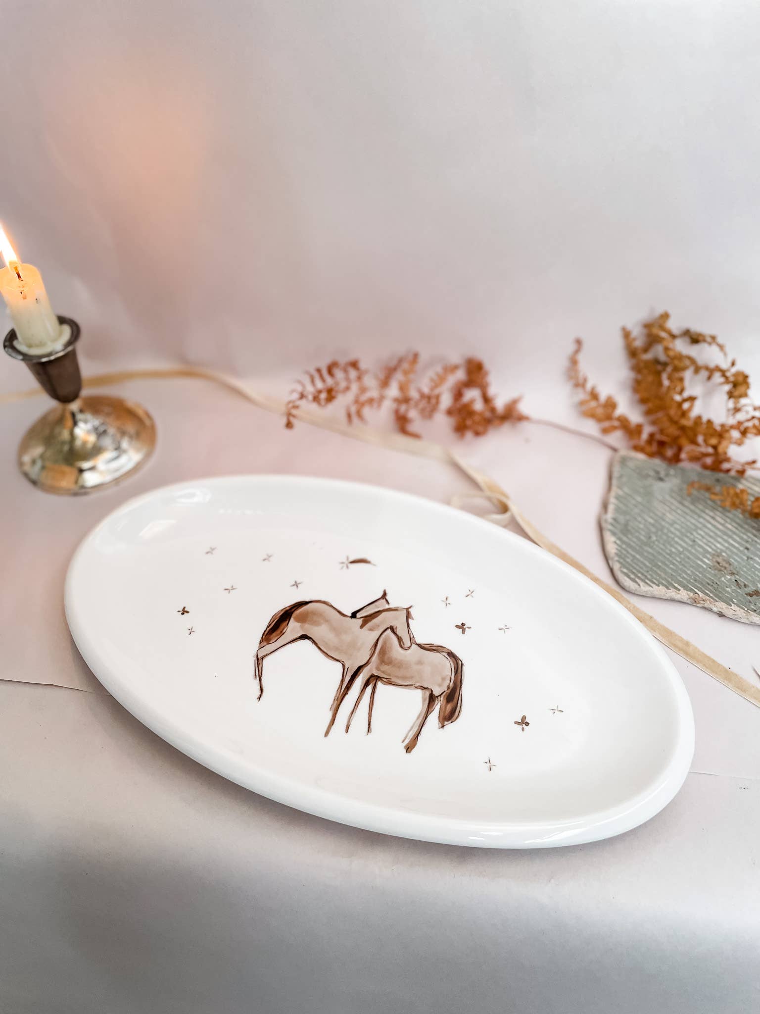 PRE-ORDER: Porcelain Horse Platter