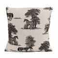 Knit Pillow - Equestrian Toile