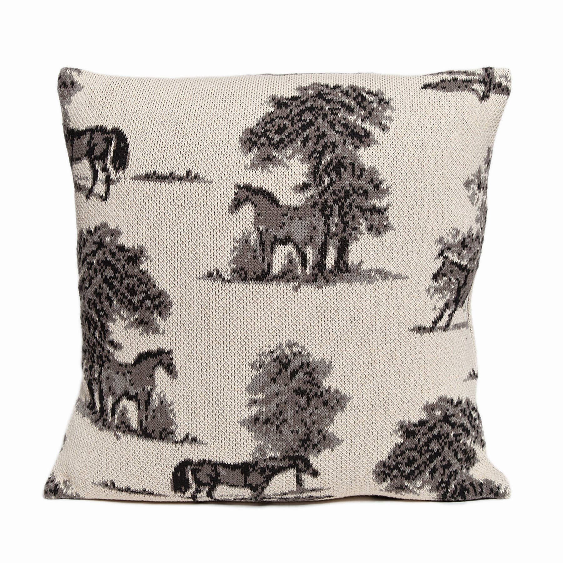 PRE-ORDER: Knit Pillow - Equestrian Toile