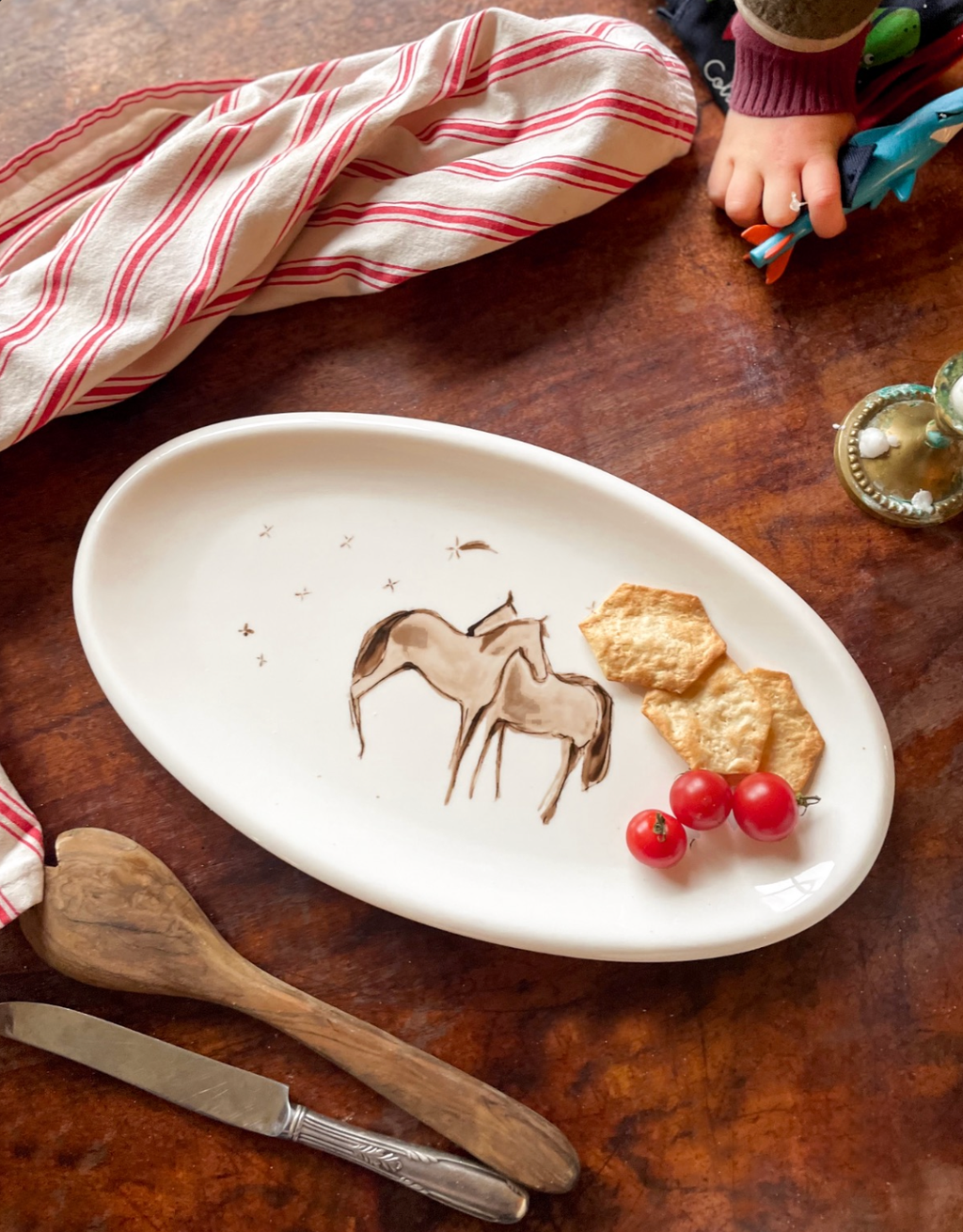 PRE-ORDER: Porcelain Horse Platter
