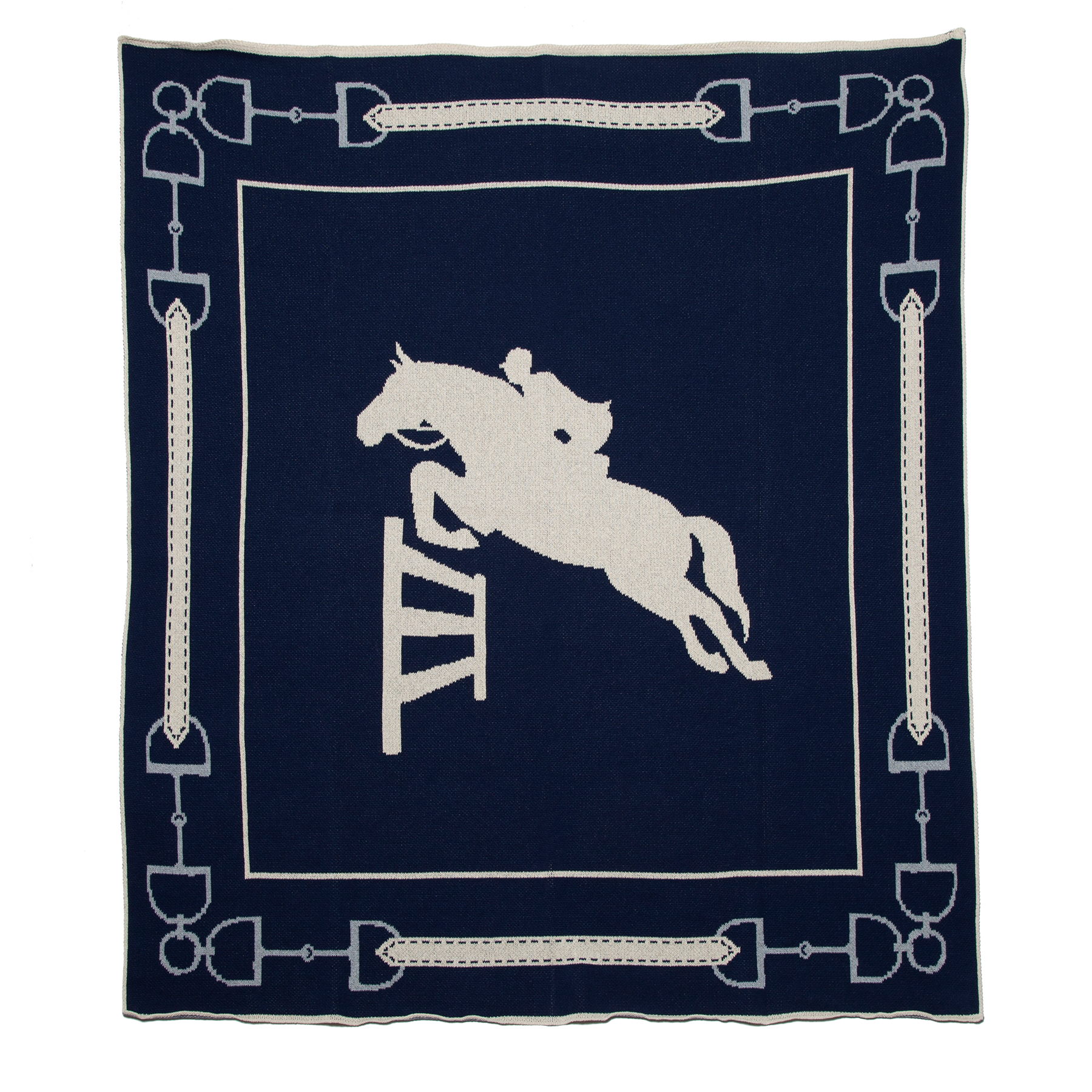 PRE-ORDER: Knit Throw Blanket - Equestrian Jumper
