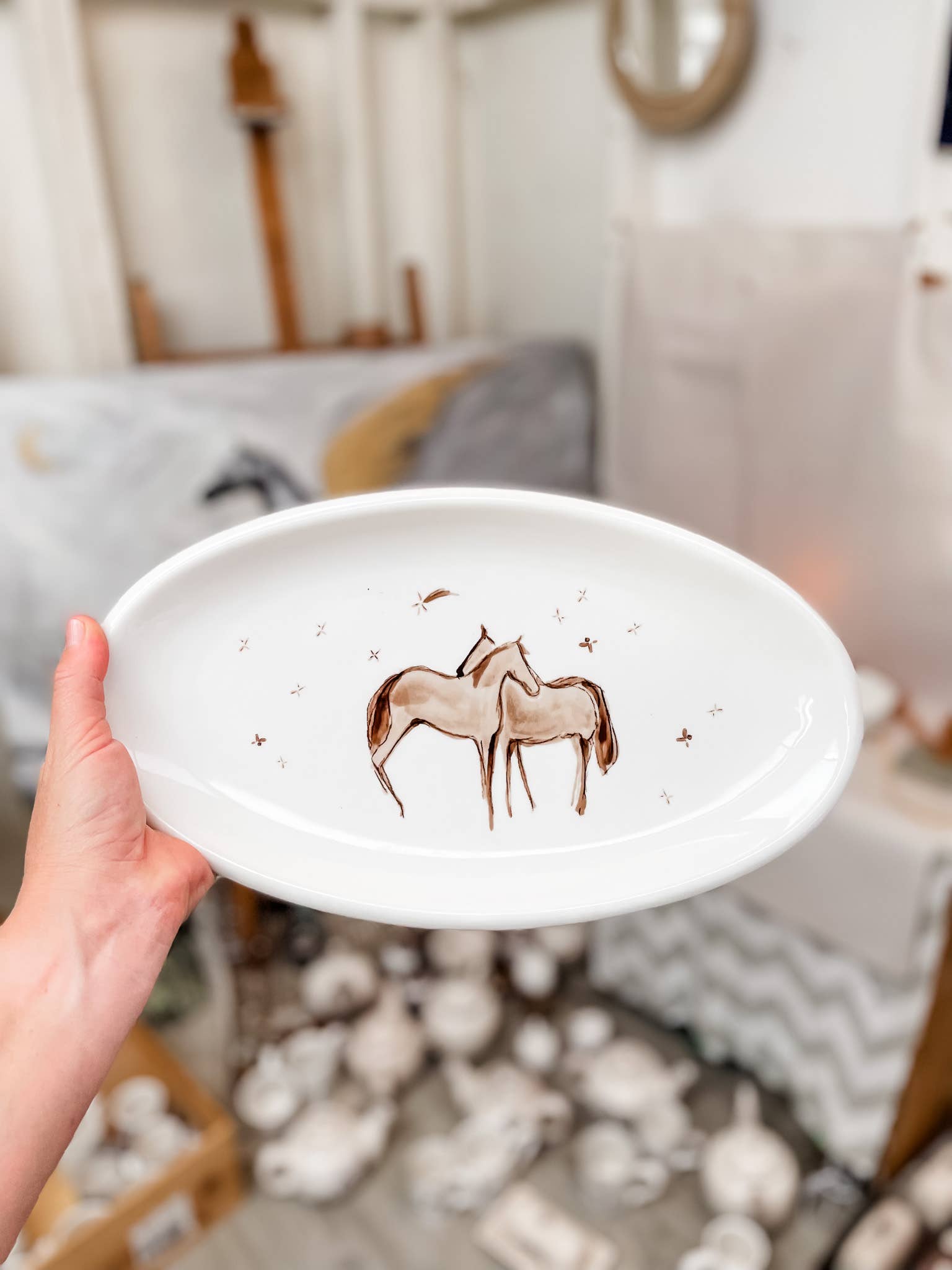 PRE-ORDER: Porcelain Horse Platter