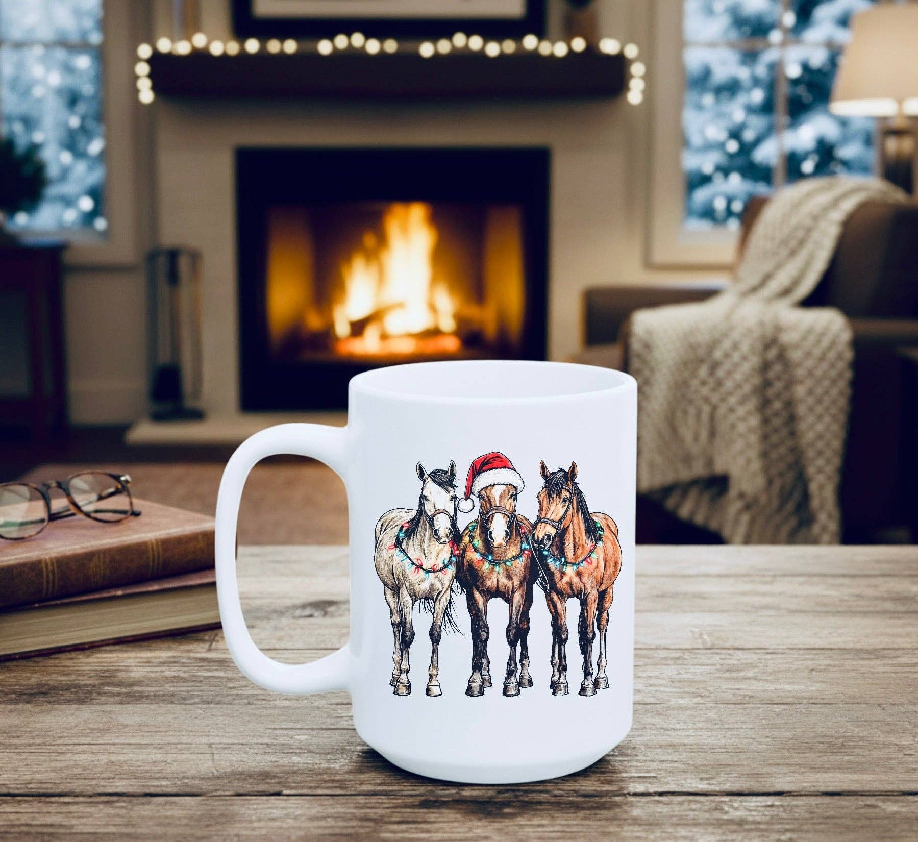 PRE-ORDER: Christmas Horses Coffee Mug